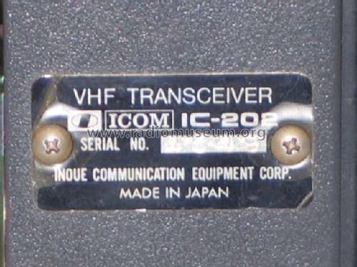 IC-202; Icom, Inoue (ID = 1862600) Amat TRX