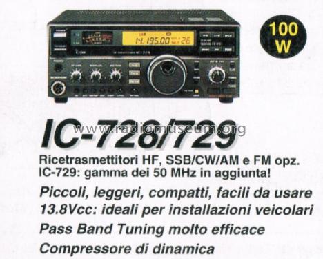 HF Transceiver IC-728; Icom, Inoue (ID = 2930137) Amat TRX