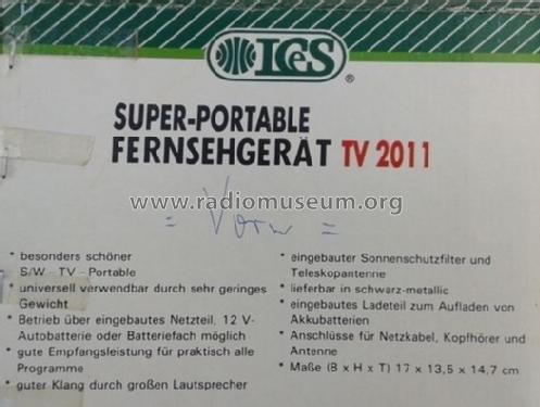 Super-Portable Fernsehgerät TV-2011; ICS/SEC Selectronic (ID = 1669584) Televisore