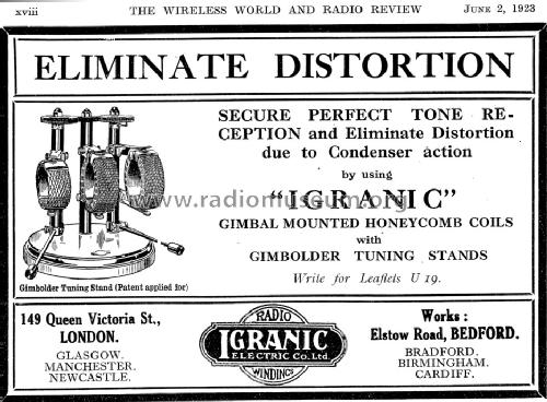 Gimholder Tuning Stand ; Igranic Electric Co. (ID = 1083724) Radio part