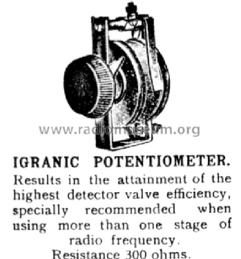 Potentiometer ; Igranic Electric Co. (ID = 671752) Bauteil