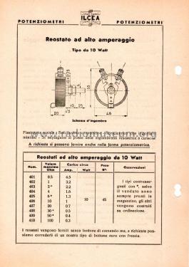 Reostato Alto Amperaggio - Rheostat ; Ilcea - Orion; (ID = 2625728) Radio part