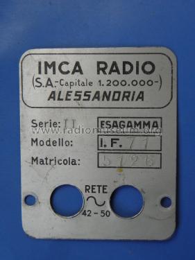 Esagamma IF71; Imca Radio; (ID = 2554877) Radio