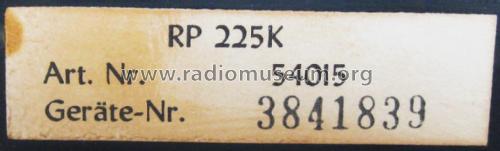 Kofferempfänger RP 225 K, Art.Nr. 54015; Imperial Rundfunk (ID = 2056807) Radio