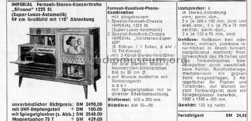 Silvana 1223SL Ch= J609 TV-Ch= 1223SL; Imperial Rundfunk (ID = 1601549) TV Radio