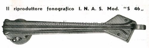 Riproduttore Fonografico S 46; INAS; Milano (ID = 2655041) Microphone/PU