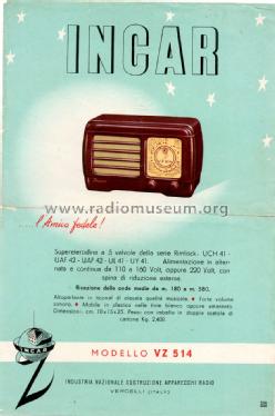 VZ514; Incar S.r.l.; (ID = 1597318) Radio