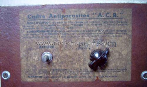 Cadre Antiparasites A.C.R. ; ACR A.C.R., Ateliers (ID = 1327228) Antenna