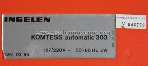 Komtess automatic 303 52410395 / 52410397; Ingelen, (ID = 652181) Radio