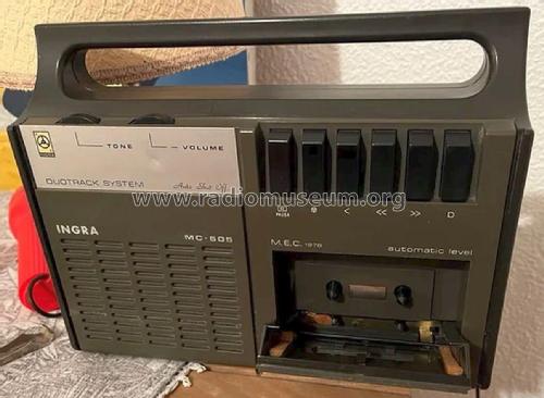 Casette Tape Recorder Duotrack System MC-505 ; Ingra; Barcelona (ID = 3089236) R-Player