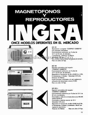 Compact Cassette MC-101; Ingra; Barcelona (ID = 2294274) R-Player