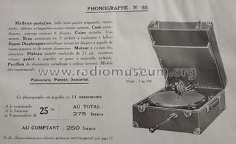 Phonographe No 85; Inovat - voir aussi (ID = 1762169) TalkingM