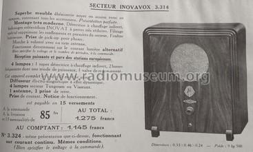 Secteur Inovavox 3324; Inovat - voir aussi (ID = 1762162) Radio