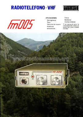 Transceptor móvil FM-005; INTAL; Industria de (ID = 2248839) Commercial TRX