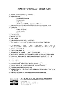 Transceptor VHF ST-401-A; INTAL; Industria de (ID = 2249061) Amat TRX