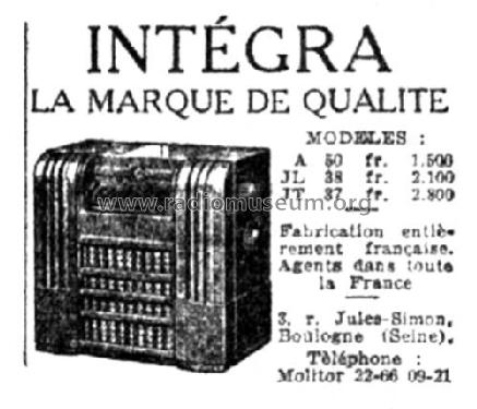 IT37 ; Intégra Radio, A. De (ID = 2485037) Radio