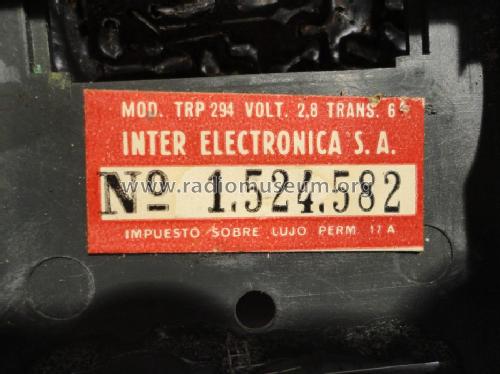 Slimtransistor TRP 294; Inter Electrónica, S (ID = 1425590) Radio