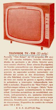 TV-238; Inter Electrónica, S (ID = 1366988) Television