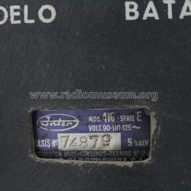 Batán 416-E; Inter Electrónica, S (ID = 2946900) Radio