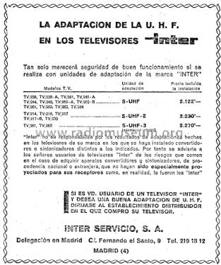 Convertidor UHF a VHF S-UHF /2; Inter Electrónica, S (ID = 3102051) Converter