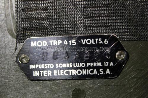 E-152 TRP-415; Inter Electrónica, S (ID = 1809123) Radio