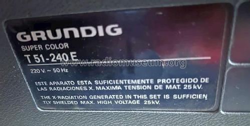 Grundig Super Color T51-240E ; Inter Electrónica, S (ID = 3088436) Television