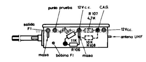 UHF Selector de Canales - Channel Selector / Tuner 43.23; Inter Electrónica, S (ID = 2781495) Adapteur