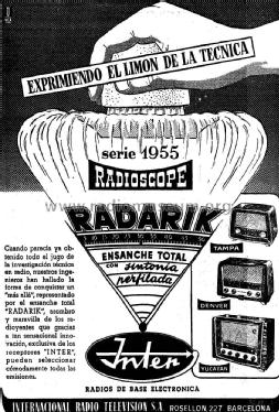 Yucatán 716-G serie Radioscope con Radarik; Inter Electrónica, S (ID = 3101548) Radio