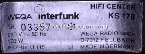 HiFi-Center KS178 ; Interfunk (ID = 800544) Radio