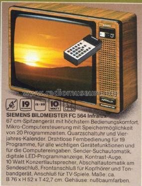 Interfunk Bildmeister FC 564 Infralux; Siemens & Halske, - (ID = 1766893) Television