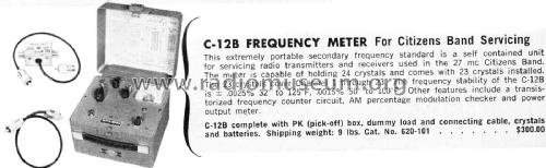 Frequency Meter C-12B; International (ID = 2084352) Equipment