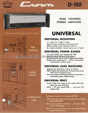 Integrated Circuit Stereo Amplifier D-150; International Radio (ID = 2108105) Ampl/Mixer