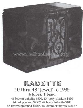 Kadette Jewel 43 ; International Radio (ID = 1420269) Radio