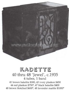 Kadette Jewel 44 ; International Radio (ID = 1420270) Radio