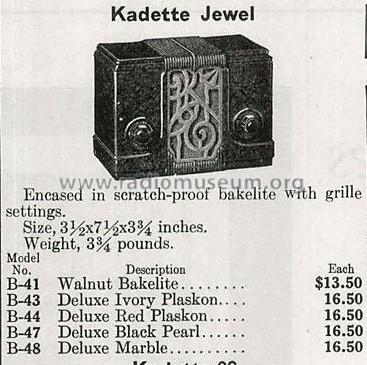 Kadette Jewel 44 ; International Radio (ID = 1731665) Radio