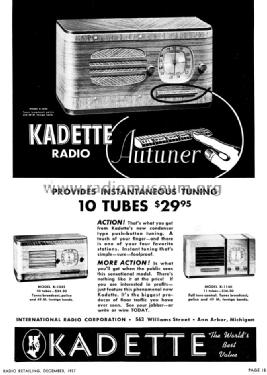 Kadette K-1030 ; International Radio (ID = 998804) Radio