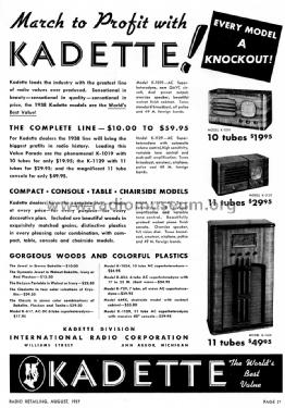 Kadette K-1129 ; International Radio (ID = 1018971) Radio