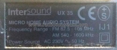 Micro Home Audio System UX 35; Intersound brand (ID = 2687028) Radio