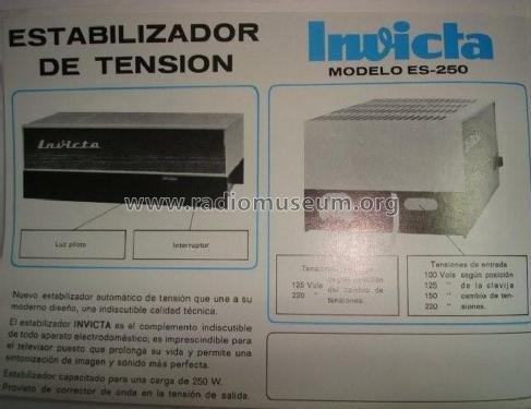 Estabilizador de tensión ES-250; Invicta Radio, (ID = 1397090) Fuente-Al