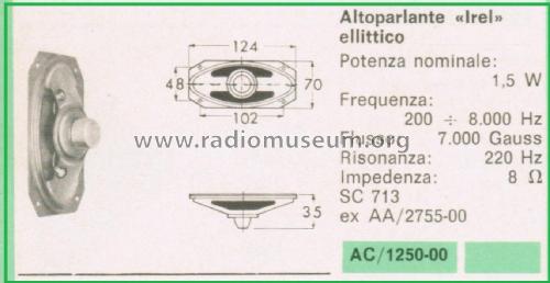Altoparlante Ellittico SC 713; IREL - Industrie (ID = 3098527) Altavoz-Au