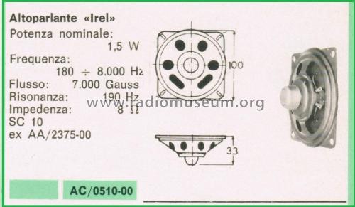 Altoparlante SC 10; IREL - Industrie (ID = 3094751) Altavoz-Au
