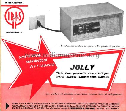 Jolly Interfono AF200; IRIS Radio, (ID = 2182546) Altri tipi