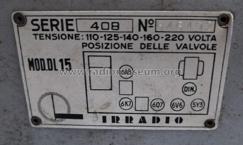 DL15 Serie 408; Irradio; Milano (ID = 2785728) Radio