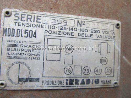 DL504; Irradio; Milano (ID = 1463873) Radio