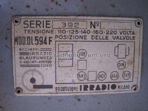 DL594 Fono; Irradio; Milano (ID = 1500309) Radio