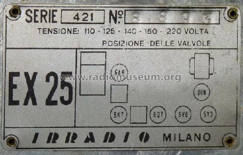 EX25; Irradio; Milano (ID = 896551) Radio