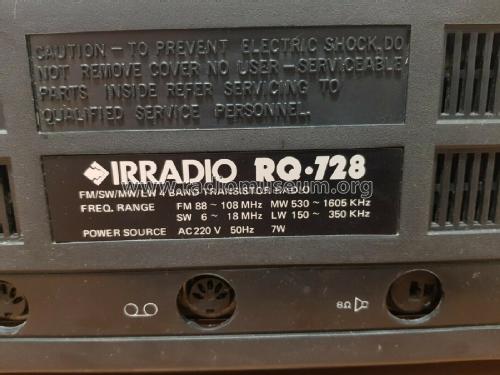 FM/SW/MW/LW 4 Band Transistor Radio RQ-728; Irradio; Milano (ID = 2640118) Radio