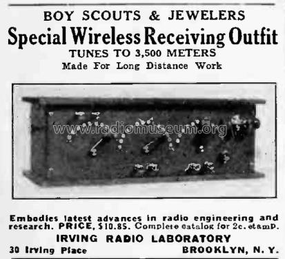 Special Wireless Receiving Outfit ; Irving Radio (ID = 2492029) Crystal