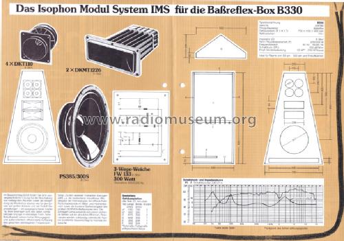 Bassreflexbox B330; Isophon, E. Fritz & (ID = 1482504) Parleur