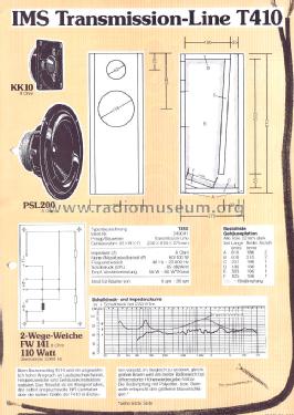 Transmission-Line-Box T410; Isophon, E. Fritz & (ID = 1478488) Bausatz
